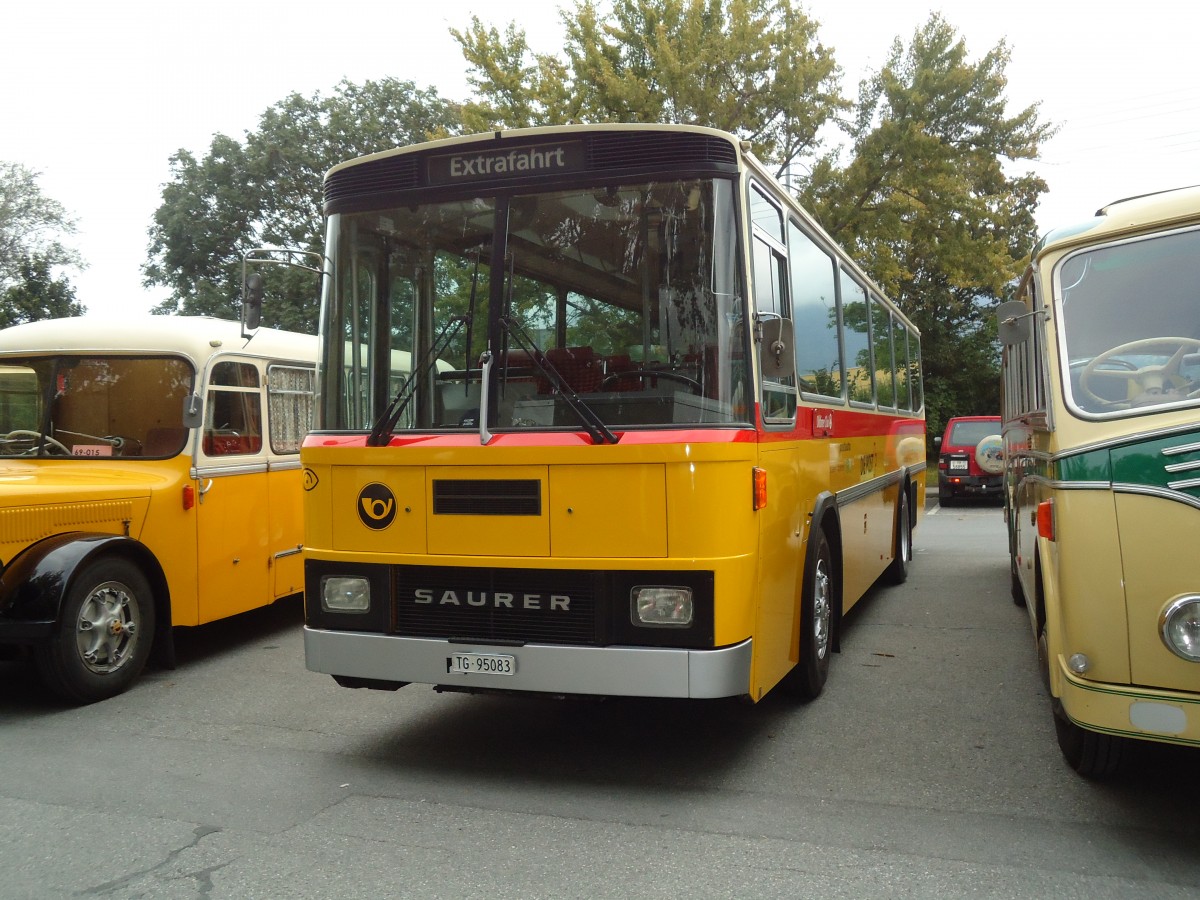 (129'786) - Oldtimer Club Saurer, Arbon - TG 95'083 - Saurer/T�scher (ex Schwizer, Goldach Nr. 2) am 18. September 2010 in Chur, Obere Au