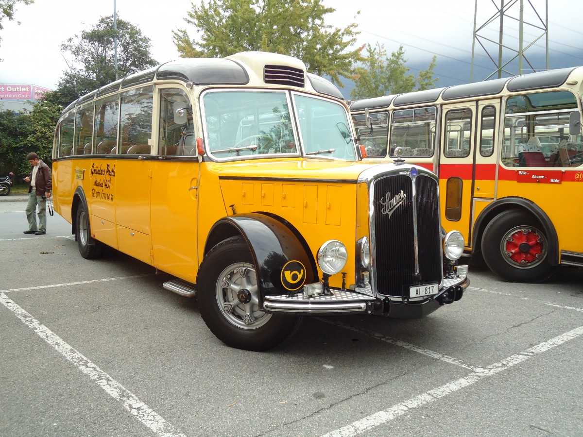 (129'809) - Gm�nder, Weissbad - AI 817 - Saurer/Gangloff (ex P 23'144; ex P 2213) am 18. September 2010 in Chur, Obere Au