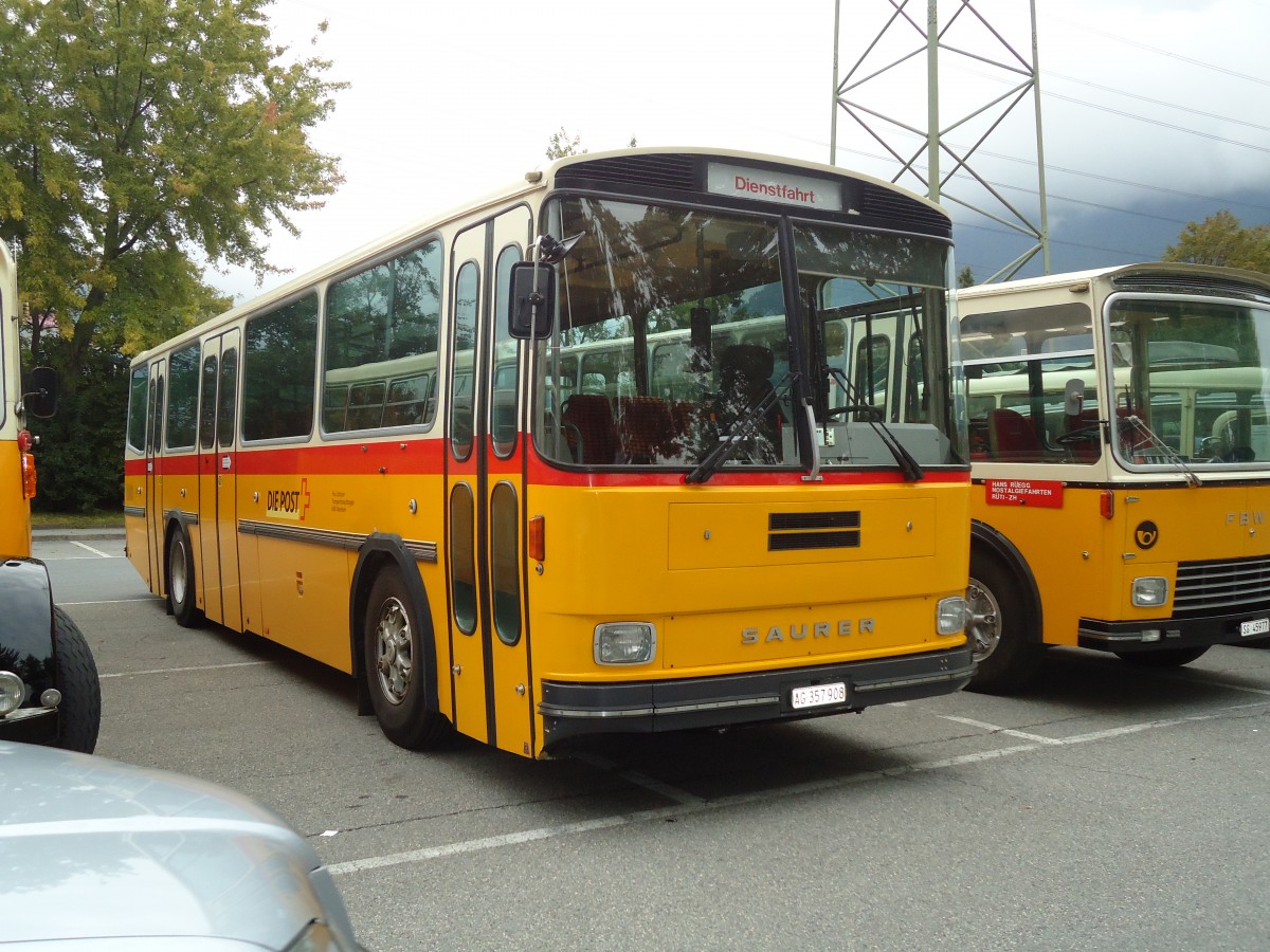 (129'817) - Gautschi, Suhr - AG 357'908 - Saurer/T�scher (ex L�tscher, Neuheim Nr. 200; ex Cartek, Regensdorf; ex P 25'822) am 18. September 2010 in Chur, Obere Au