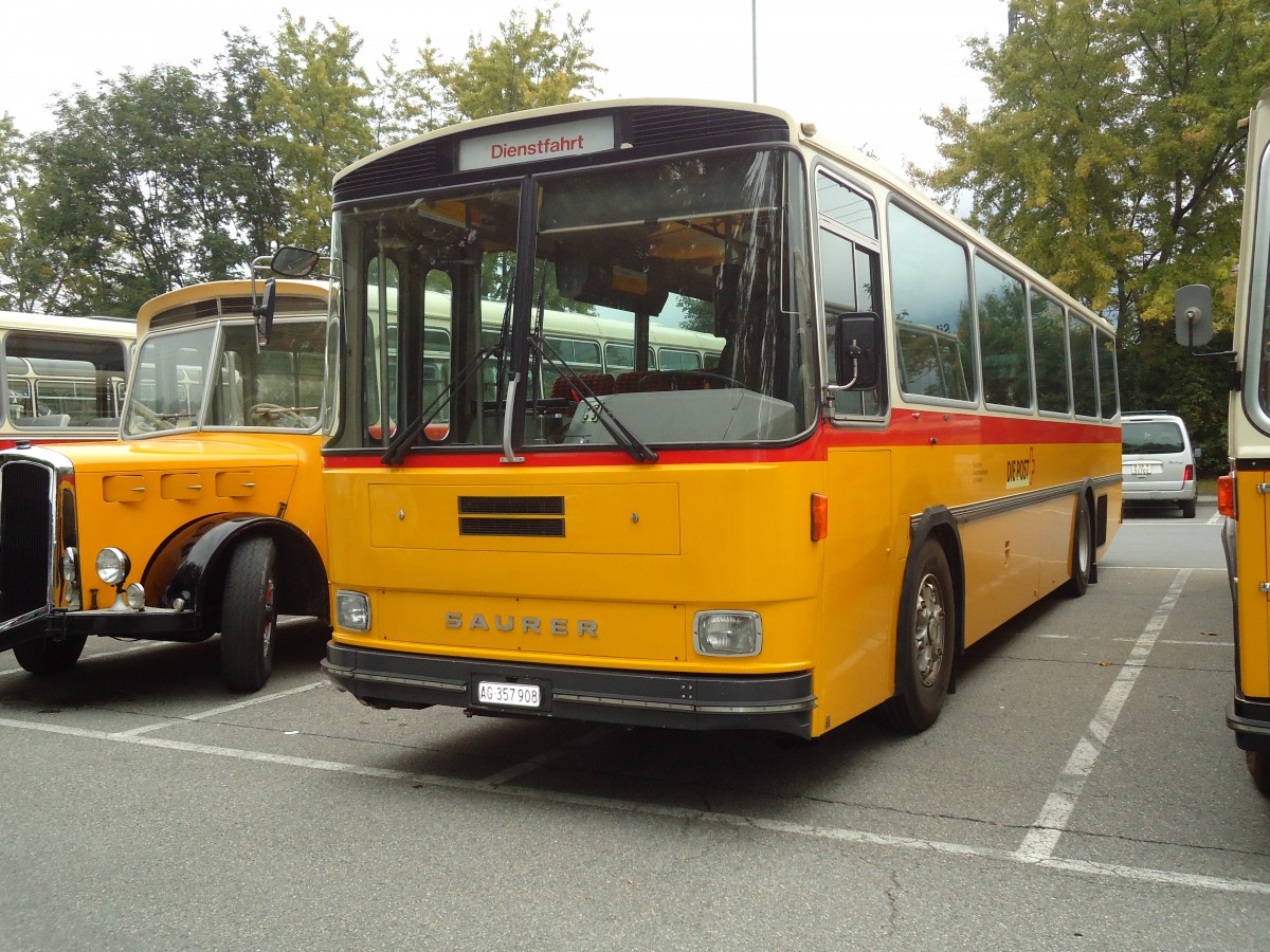 (129'818) - Gautschi, Suhr - AG 357'908 - Saurer/T�scher (ex L�tscher, Neuheim Nr. 200; ex Cartek, Regensdorf; ex P 25'822) am 18. September 2010 in Chur, Obere Au