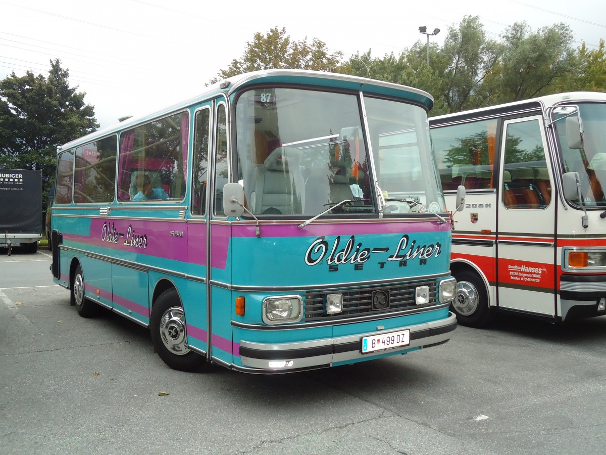 (129'829) - Aus Oesterreich: W�stner, Bezau - B 499 DZ - Setra am 18. September 2010 in Chur, Obere Au