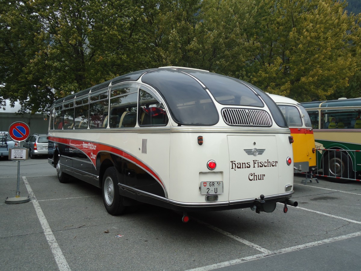 (129'851) - Fischer, Chur - GR 2 U - Saurer/FHS (ex Zumwald, Fribourg; ex Schwitter, Kandersteg; ex Winterhalder, Z�rich) am 18. September 2010 in Chur, Obere Au