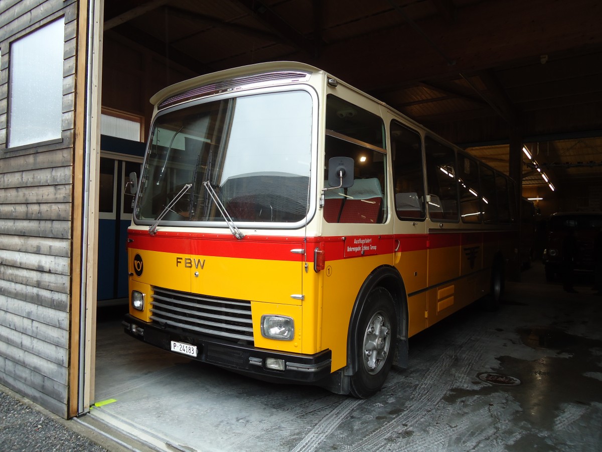(130'788) - Biegger, Uster - Nr. 1/'P 24'183' - FBW/FHS (ex P 24'183) am 24. Oktober 2010 in Ziegelbr�cke, Museum
