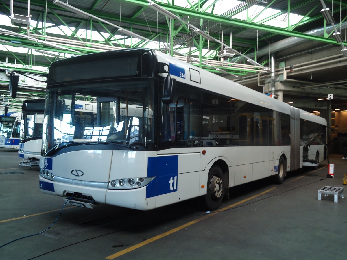 (130'908) - TL Lausanne - Nr. 534/VD 1598 - Solaris am 13. November 2010 in Lausanne, D�p�t Pr�laz