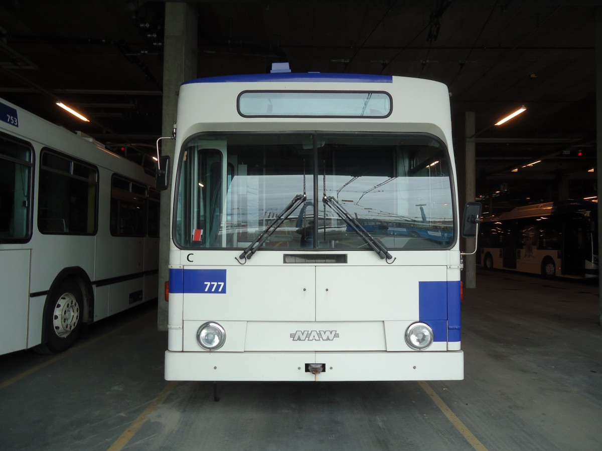(131'263) - TL Lausanne - Nr. 777 - NAW/Lauber Trolleybus am 5. Dezember 2010 in Lausanne, D�p�t Pr�laz