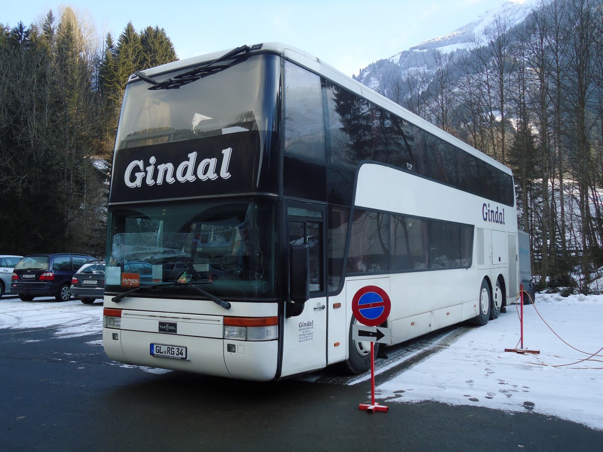 (132'382) - Aus Deutchland: Gindal, Berg. Gladbach - GL-RG 34 - Van Hool am 22. Januar 2011 in Champ�ry, Petit Paradis