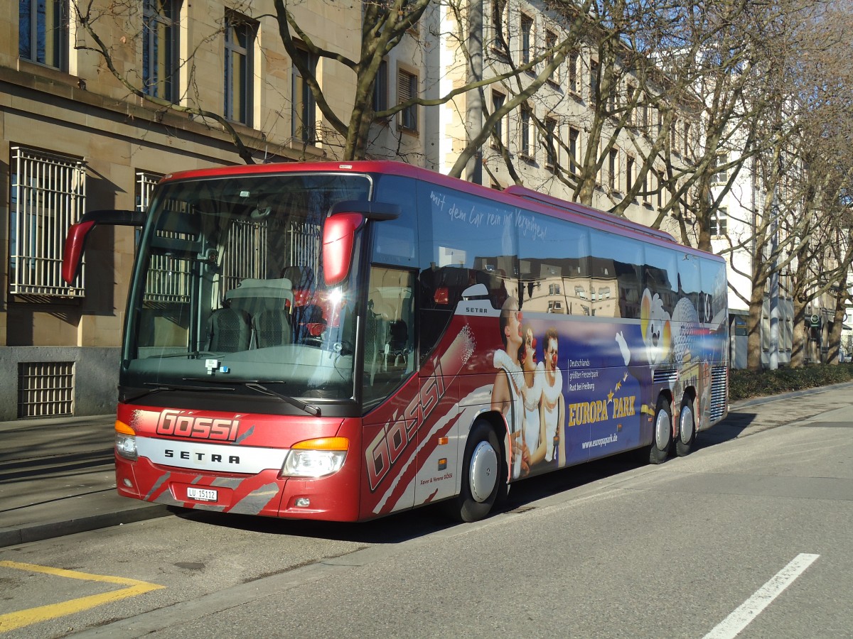 (132'500) - G�ssi, Horw - LU 15'112 - Setra am 7. Februar 2011 in Basel, Badischer Bahnhof