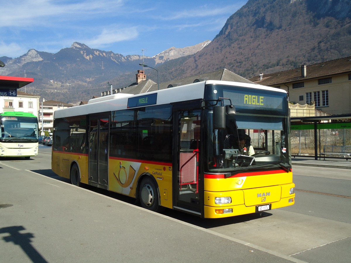 (132'616) - TPC Aigle - VD 1174 - MAN/G�ppel am 19. Februar 2011 beim Bahnhof Aigle
