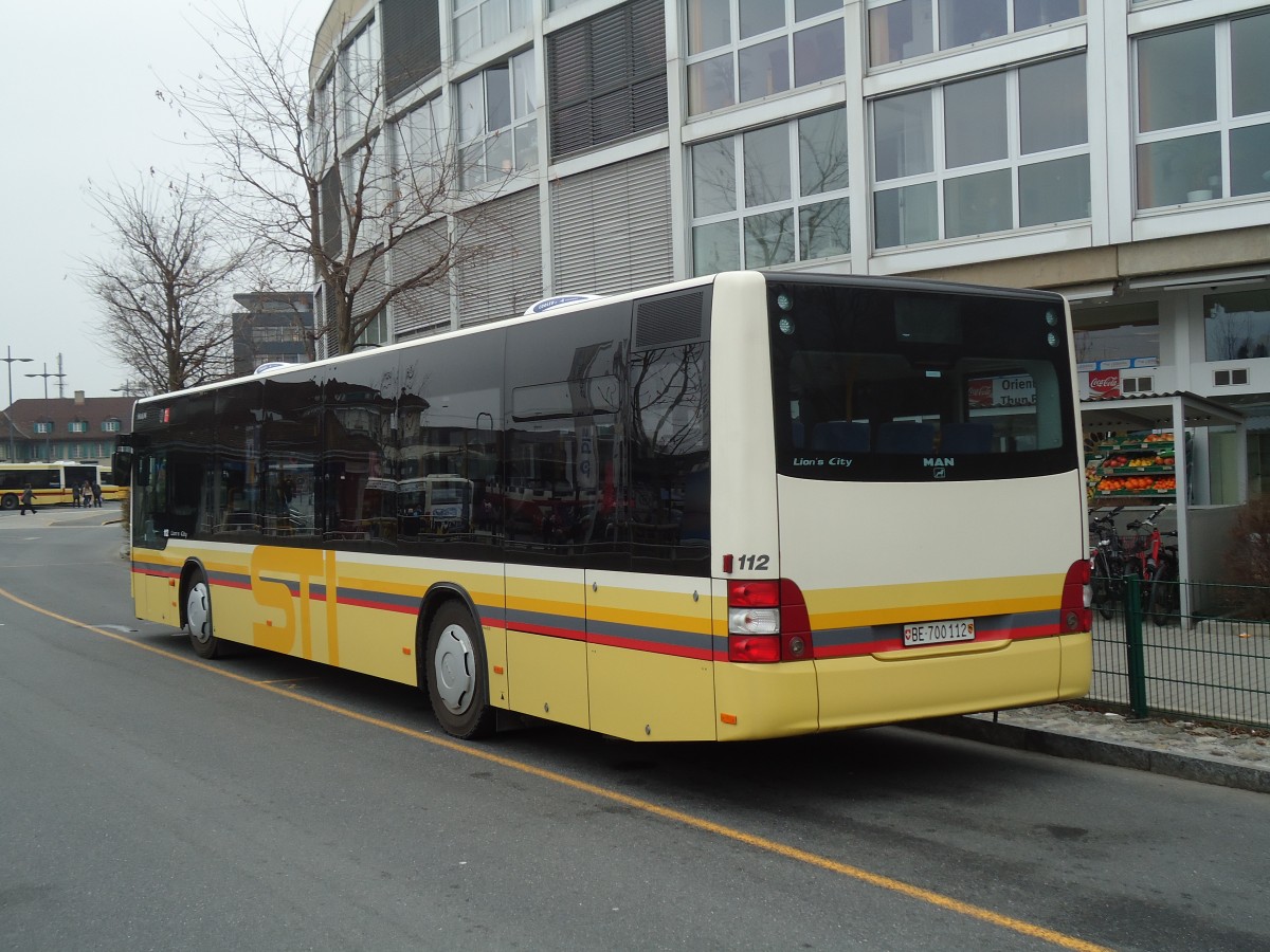 (132'676) - STI Thun - Nr. 112/BE 700'112 - MAN am 7. M�rz 2011 bei der Schiffl�ndte Thun