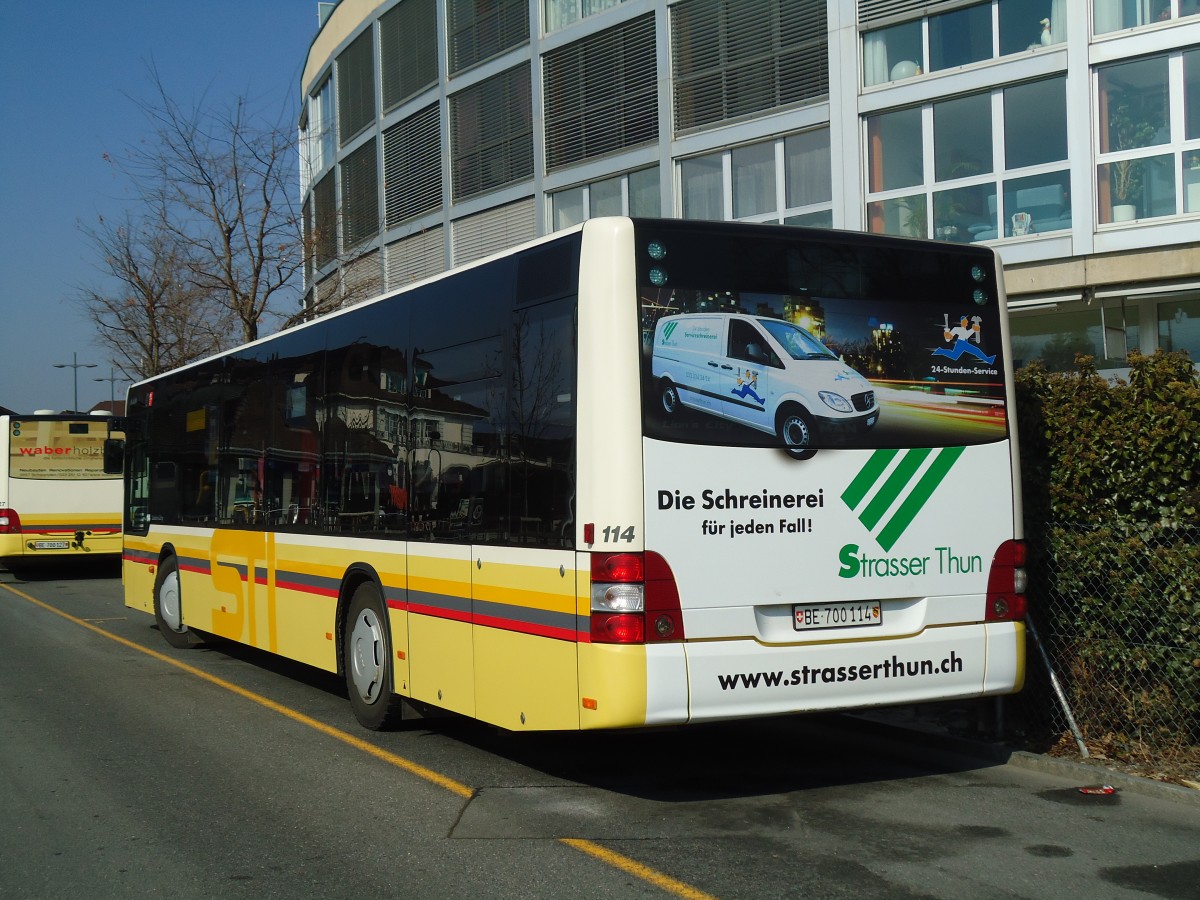 (132'762) - STI Thun - Nr. 114/BE 700'114 - MAN am 8. M�rz 2011 bei der Schiffl�ndte Thun
