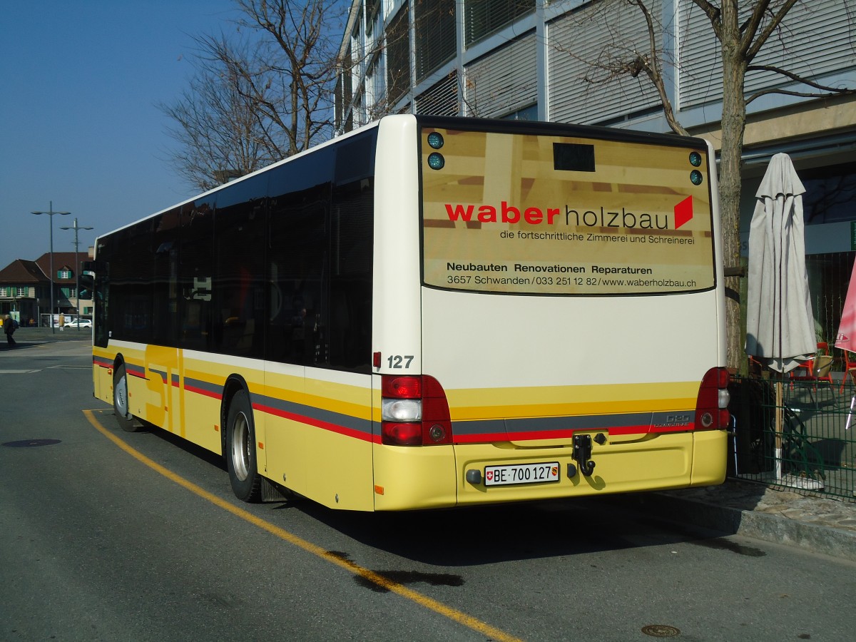 (132'763) - STI Thun - Nr. 127/BE 700'127 - MAN am 8. M�rz 2011 bei der Schiffl�ndte Thun