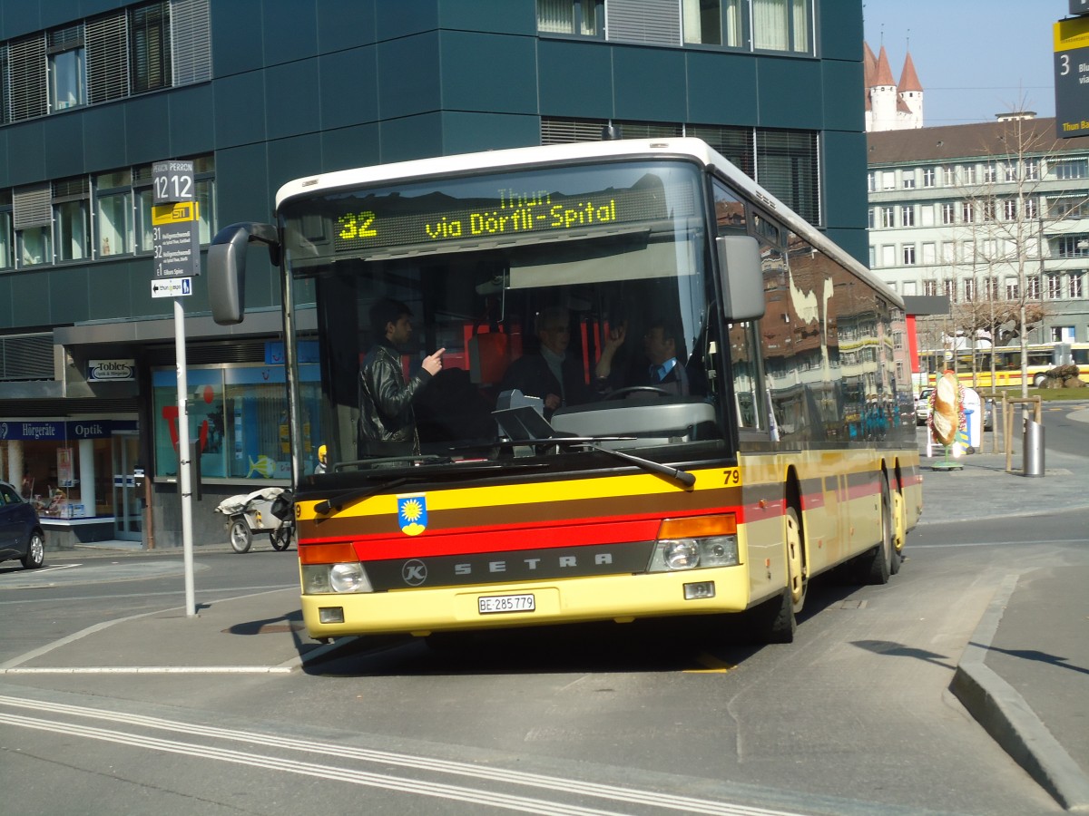 (132'770) - STI Thun - Nr. 79/BE 285'779 - Setra am 8. M�rz 2011 beim Bahnhof Thun