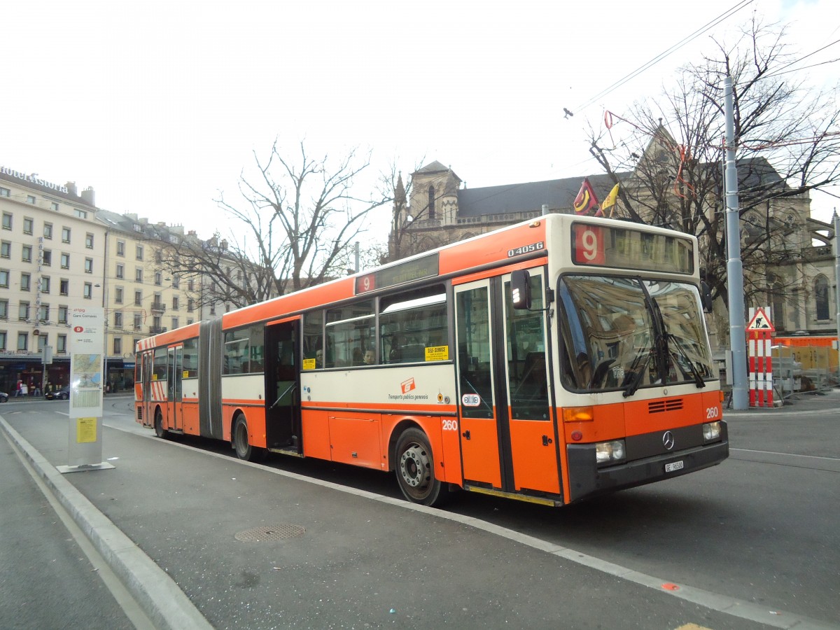 (132'822) - TPG Gen�ve - Nr. 260/GE 96'500 - Mercedes am 10. M�rz 2011 beim Bahnhof Gen�ve