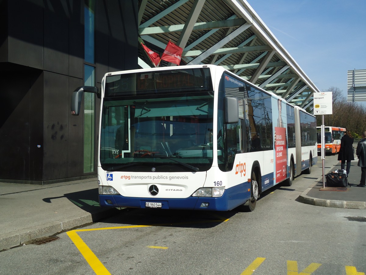 (132'849) - TPG Gen�ve - Nr. 160/GE 960'544 - Mercedes am 10. M�rz 2011 in Gen�ve, A�roport