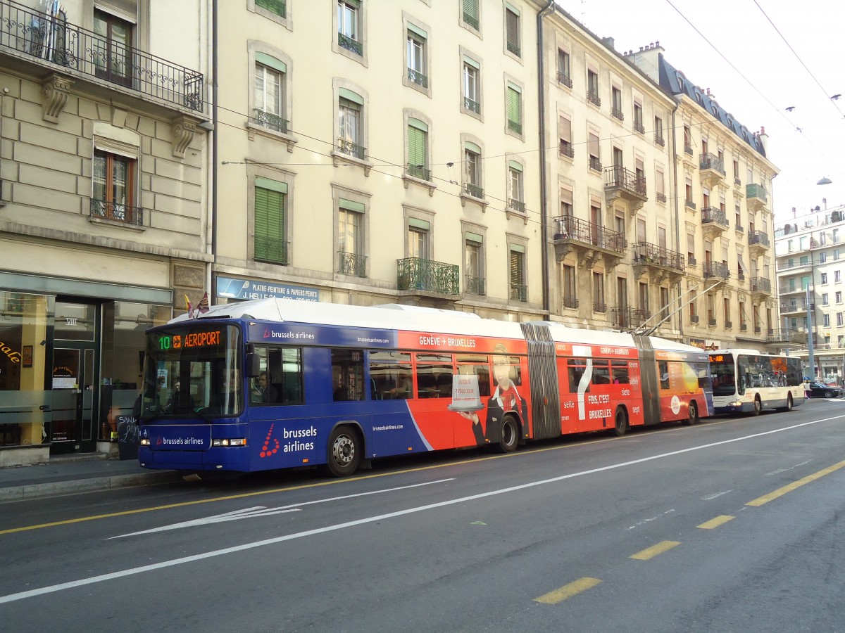 (132'854) - TPG Gen�ve - Nr. 789 - Hess/Hess Doppelgelenktrolleybus am 10. M�rz 2011 in Gen�ve, Jonction