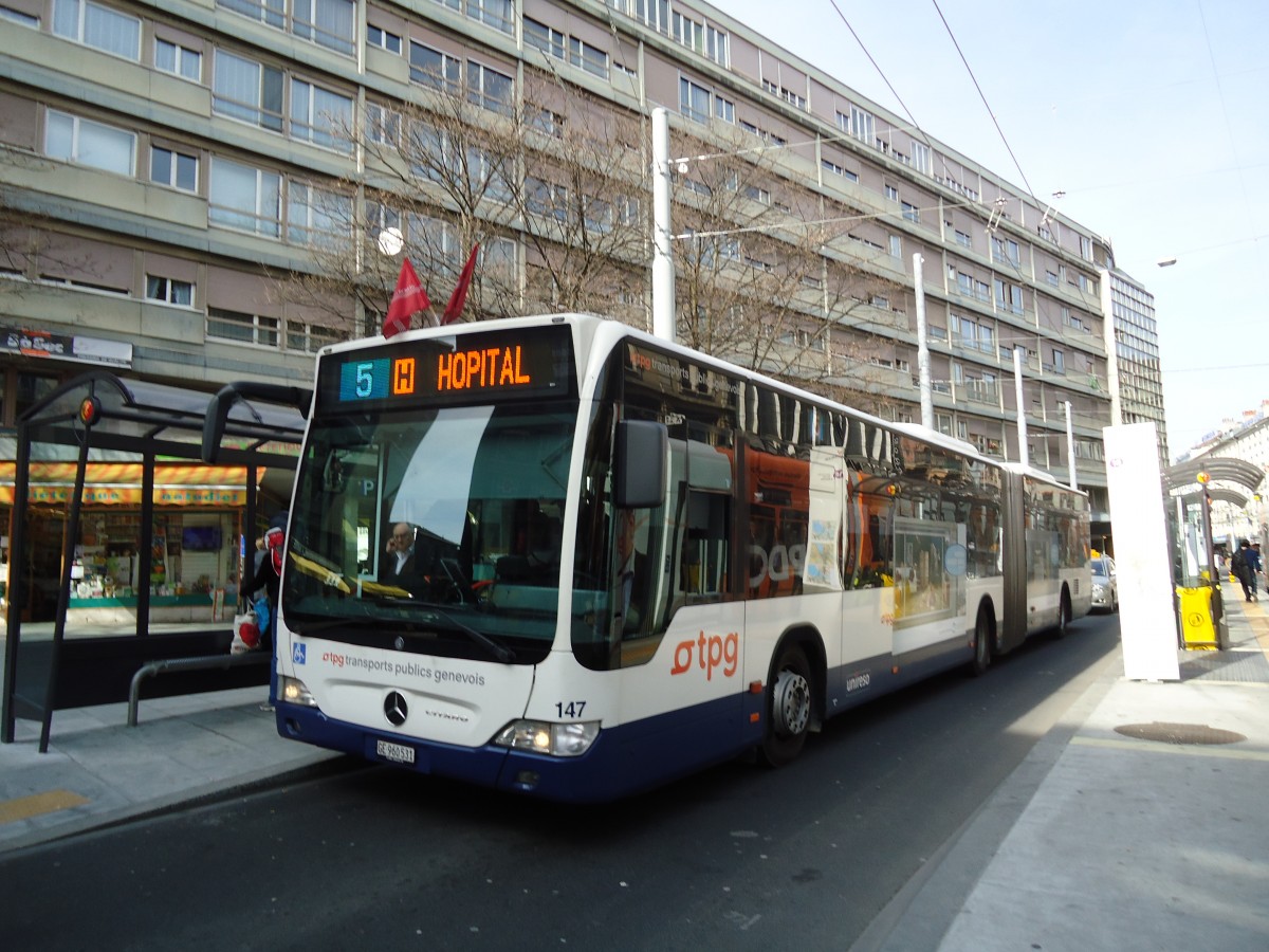 (132'889) - TPG Gen�ve - Nr. 147/GE 960'531 - Mercedes am 10. M�rz 2011 in Gen�ve, Coutance