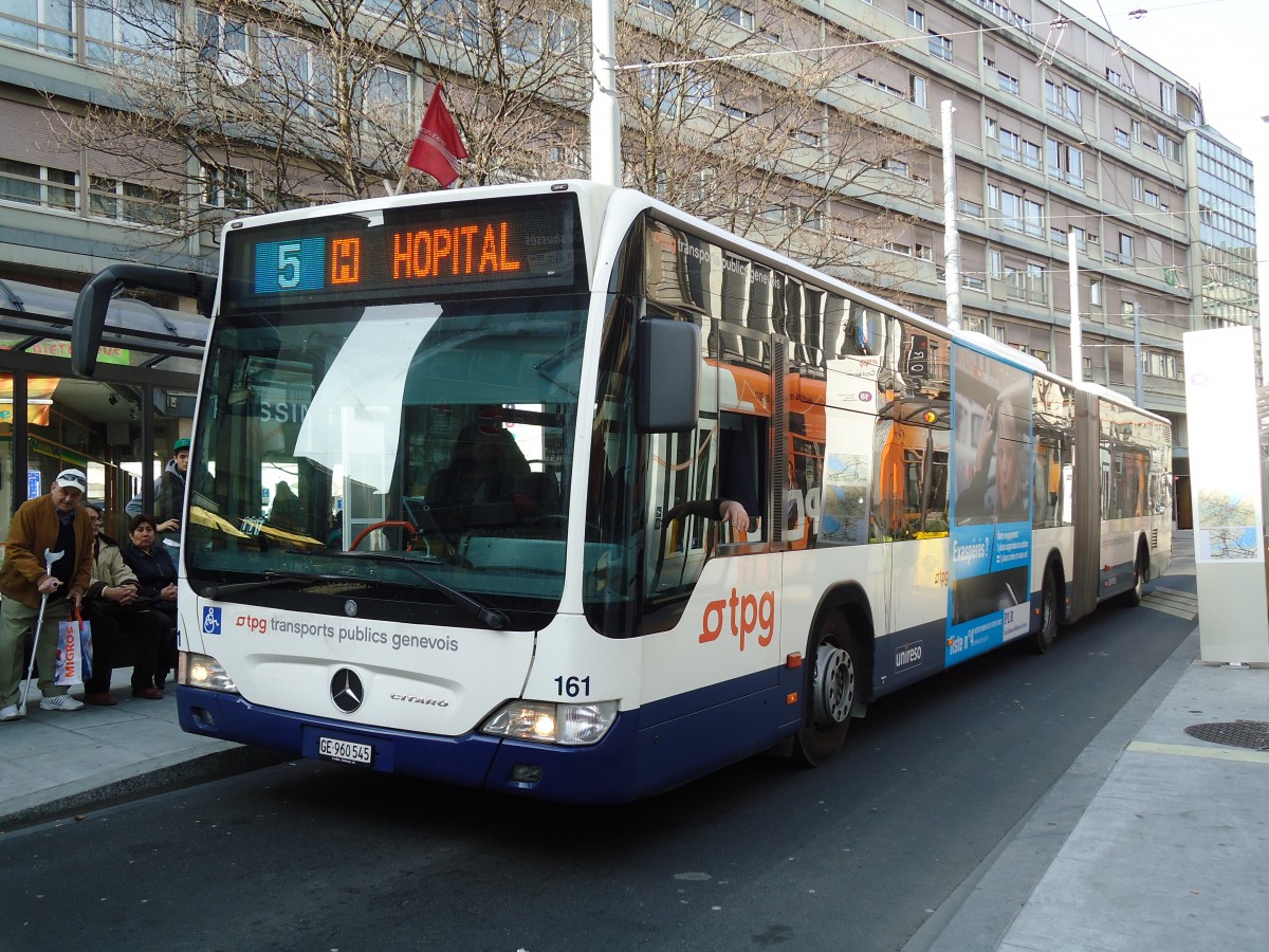 (132'928) - TPG Gen�ve - Nr. 161/GE 960'545 - Mercedes am 10. M�rz 2011 in Gen�ve, Coutance