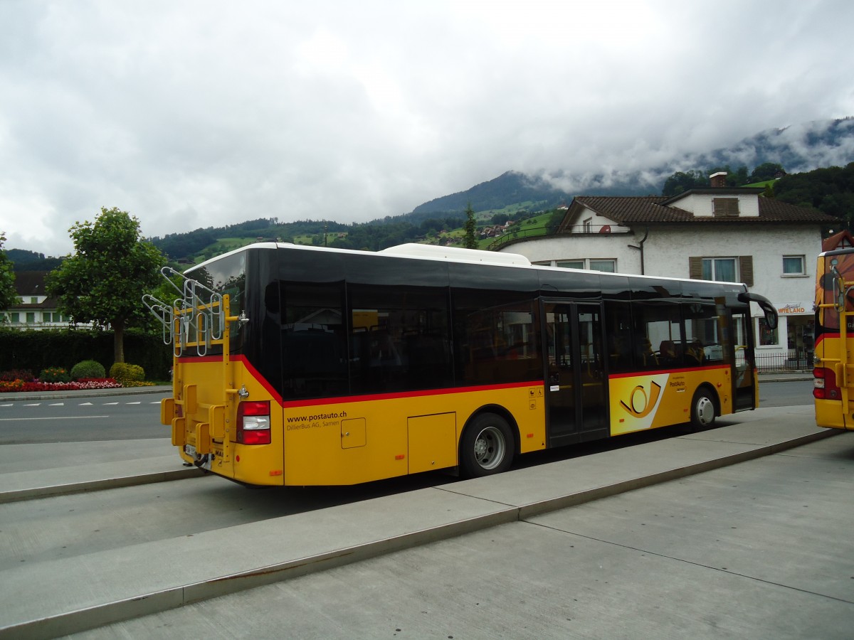(134'158) - Dillier, Sarnen - Nr. 7/OW 10'040 - MAN/G�ppel am 11. Juni 2011 beim Bahnhof Sarnen