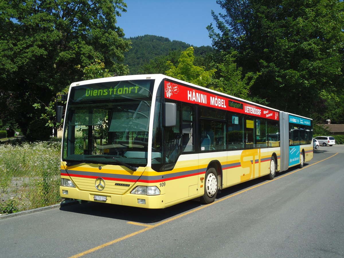 (134'535) - STI Thun - Nr. 109/BE 700'109 - Mercedes am 27. Juni 2011 bei der Schiffl�ndte Thun