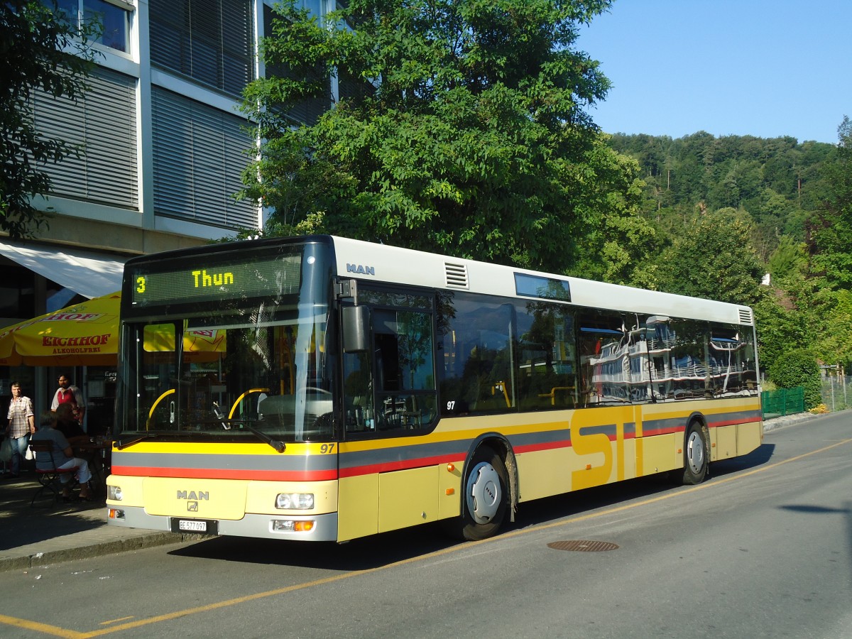 (134'812) - STI Thun - Nr. 97/BE 577'097 - MAN am 5. Juli 2011 bei der Schiffl�ndte Thun