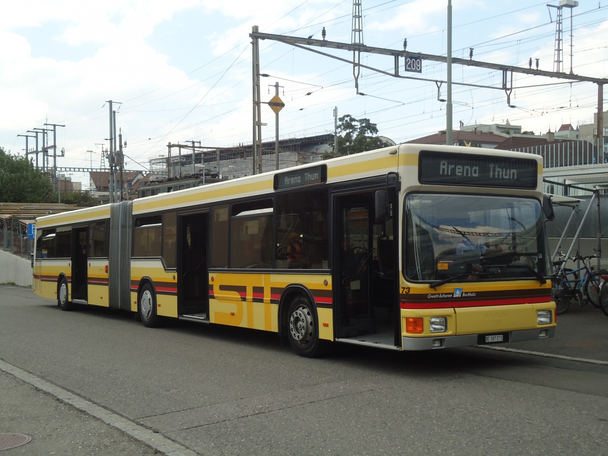 (134'847) - STI Thun - Nr. 73/BE 387'073 - MAN am 9. Juli 2011 in Thun, M�nchstrasse