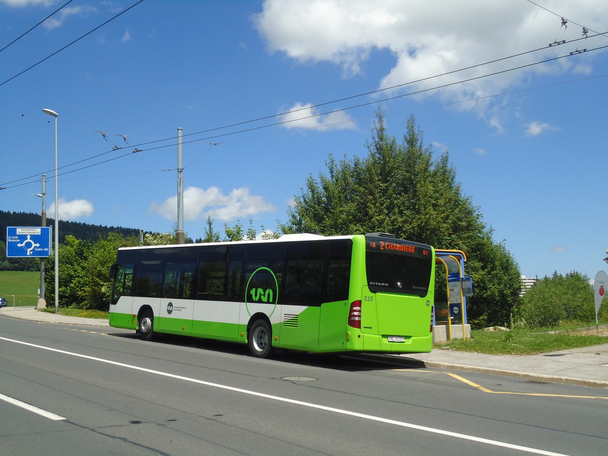 (134'993) - TRN La Chaux-de-Fonds - Nr. 315/NE 26'215 - Mercedes am 11. Juli 2011 in La Chaux-de-Fonds, Combe-�-l'Ours