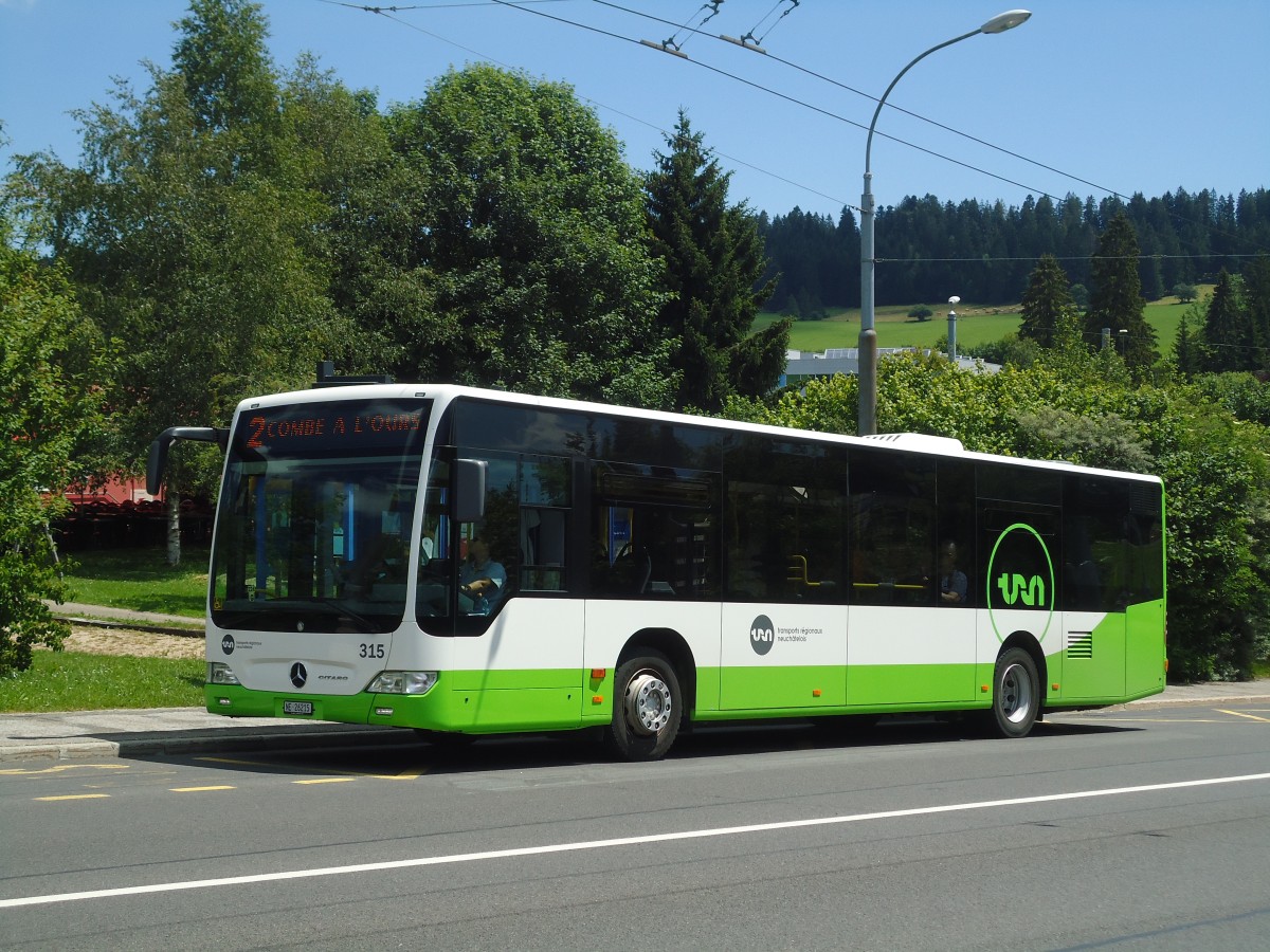 (135'009) - TRN La Chaux-de-Fonds - Nr. 315/NE 26'215 - Mercedes am 11. Juli 2011 in La Chaux-de-Fonds, Combe-�-l'Ours