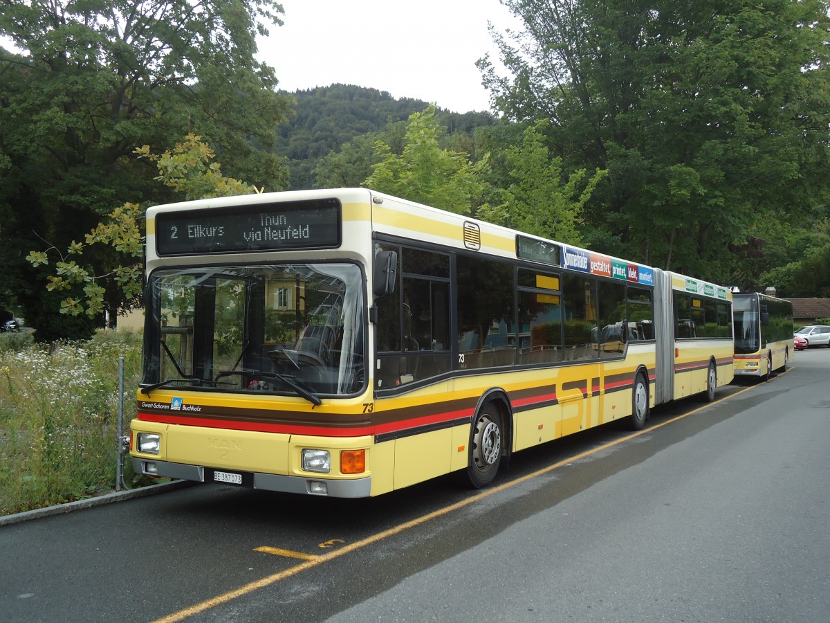 (135'191) - STI Thun - Nr. 73/BE 387'073 - MAN am 20. Juli 2011 bei der Schiffl�ndte Thun