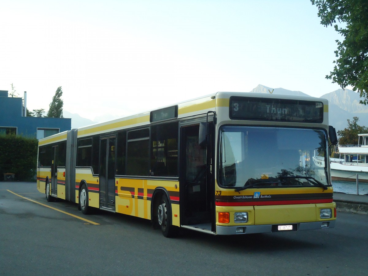 (135'549) - STI Thun - Nr. 73/BE 387'073 - MAN am 20. August 2011 bei der Schiffl�ndte Thun