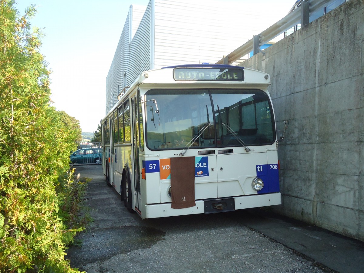 (135'592) - TPG Gen�ve (R�trobus) - Nr. 57 - FBW/Hess Trolleybus (ex Nr. 786; ex TL Lausanne Nr. 706) am 20. August 2011 in Moudon, R�trobus