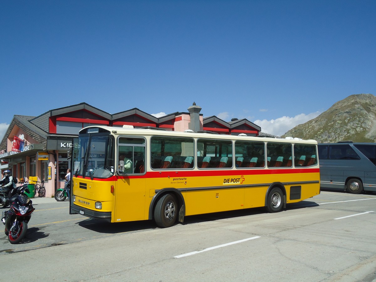 (135'698) - AVG Meiringen - Nr. 74/BE 607'481 - Saurer/R&J (ex P 24'357) am 21. August 2011 in Nufenen, Passh�he