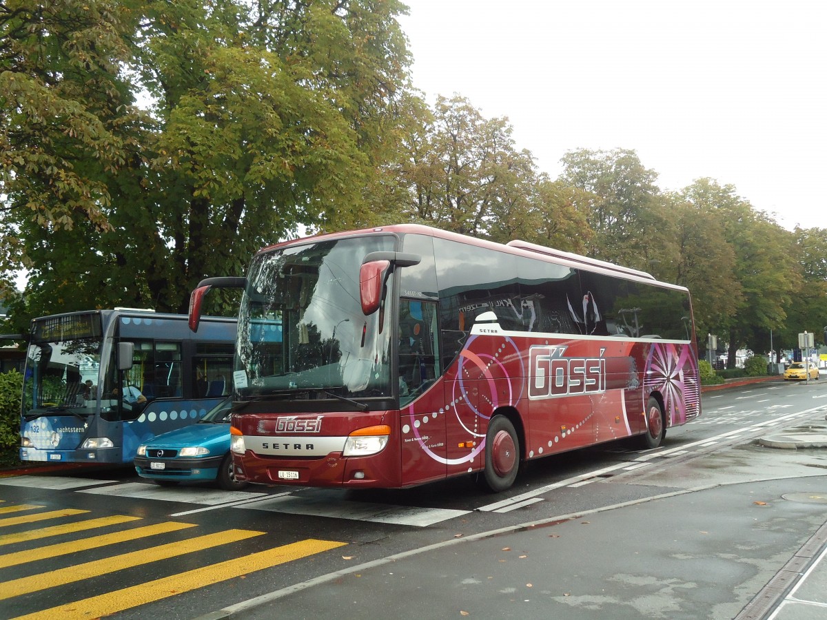 (135'857) - G�ssi, Horw - LU 15'116 - Setra am 5. September 2011 beim Bahnhof Luzern
