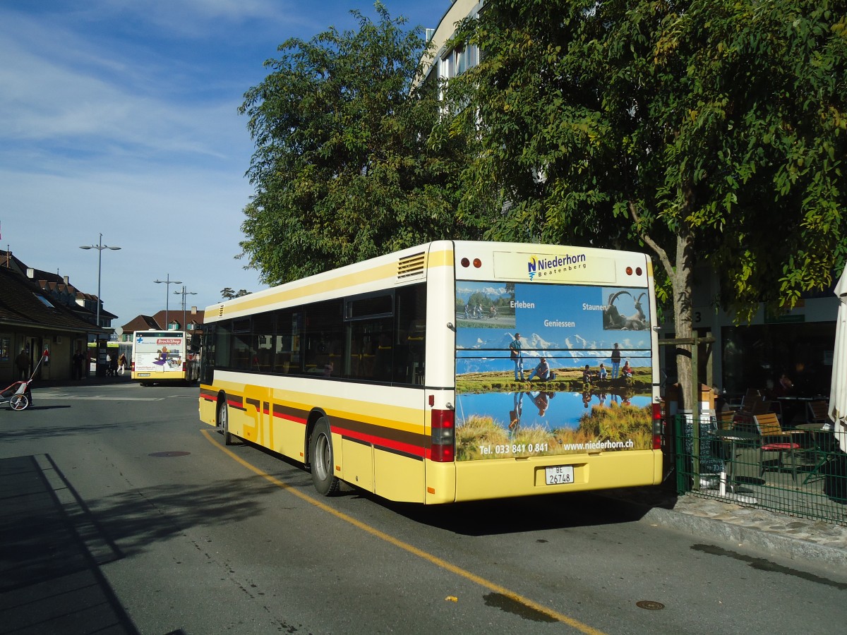(136'665) - STI Thun - Nr. 11/BE 26'748 - MAN (ex TSG Blumenstein Nr. 2) am 29. Oktober 2011 bei der Schiffl�ndte Thun