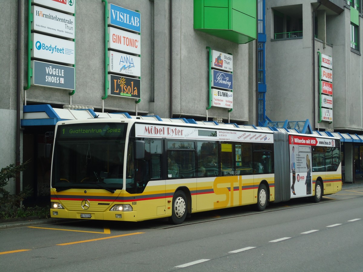 (136'739) - STI Thun - Nr. 108/BE 700'108 - Mercedes am 11. November 2011 in Thun, Postbr�cke