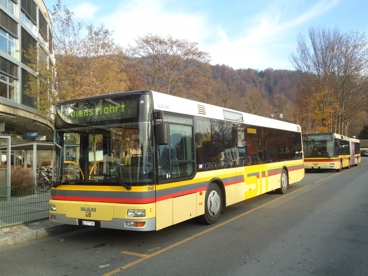 (137'063) - STI Thun - Nr. 96/BE 577'096 - MAN am 28. November 2011 bei der Schiffl�ndte Thun