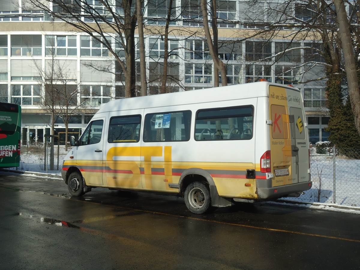 (137'643) - STI Thun - Nr. 3/BE 551'003 - Mercedes am 3. Februar 2012 bei der Schiffl�ndte Thun