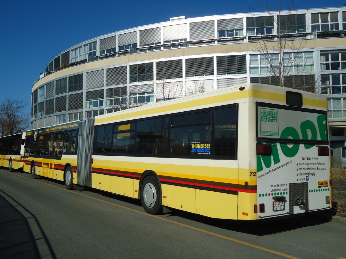 (137'808) - STI Thun - Nr. 72/BE 397'172 - MAN am 22. Februar 2012 bei der Schiffl�ndte Thun