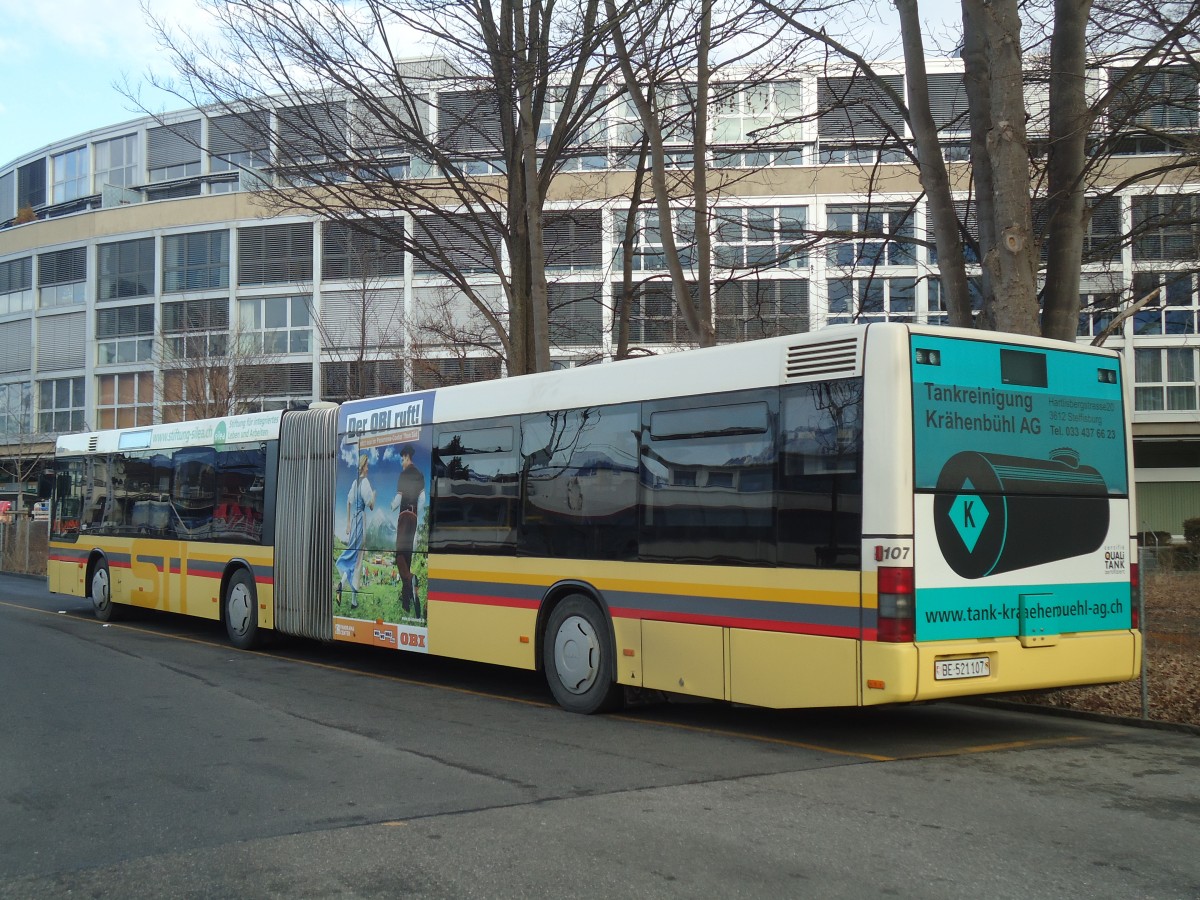 (137'824) - STI Thun - Nr. 107/BE 521'107 - MAN am 25. Februar 2012 bei der Schiffl�ndte Thun