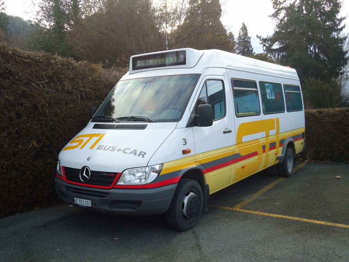(137'826) - STI Thun - Nr. 3/BE 551'003 - Mercedes am 25. Februar 2012 bei der Schiffl�ndte Thun