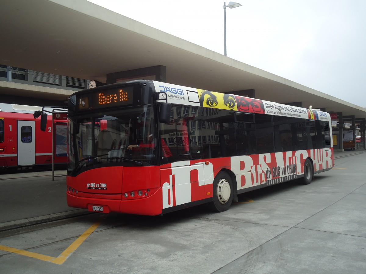 (137'873) - SBC Chur - Nr. 20/GR 97'520 - Solaris am 5. M�rz 2012 beim Bahnhof Chur