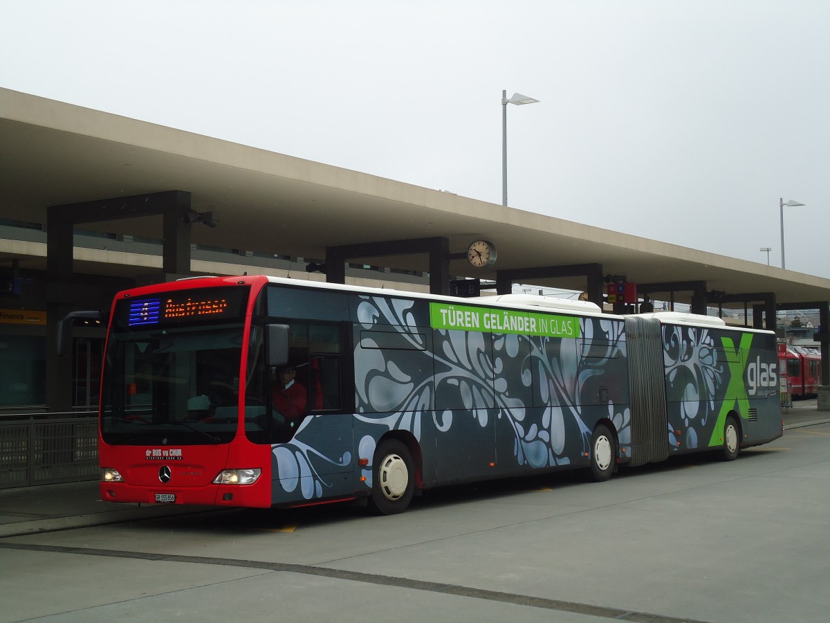 (137'891) - SBC Chur - Nr. 56/GR 155'856 - Mercedes am 5. M�rz 2012 beim Bahnhof Chur