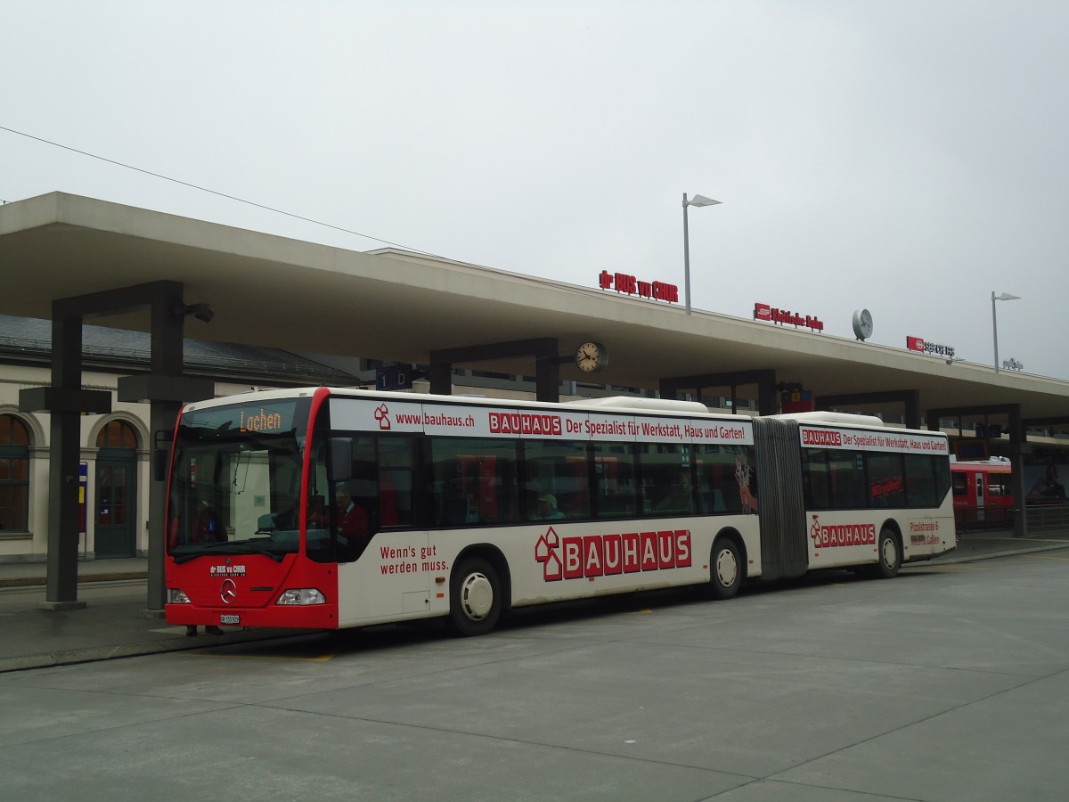 (137'898) - SBC Chur - Nr. 29/GR 155'929 - Mercedes (ex ARL Viganello Nr. 23; ex TPL Lugano Nr. 28) am 5. M�rz 2012 beim Bahnhof Chur