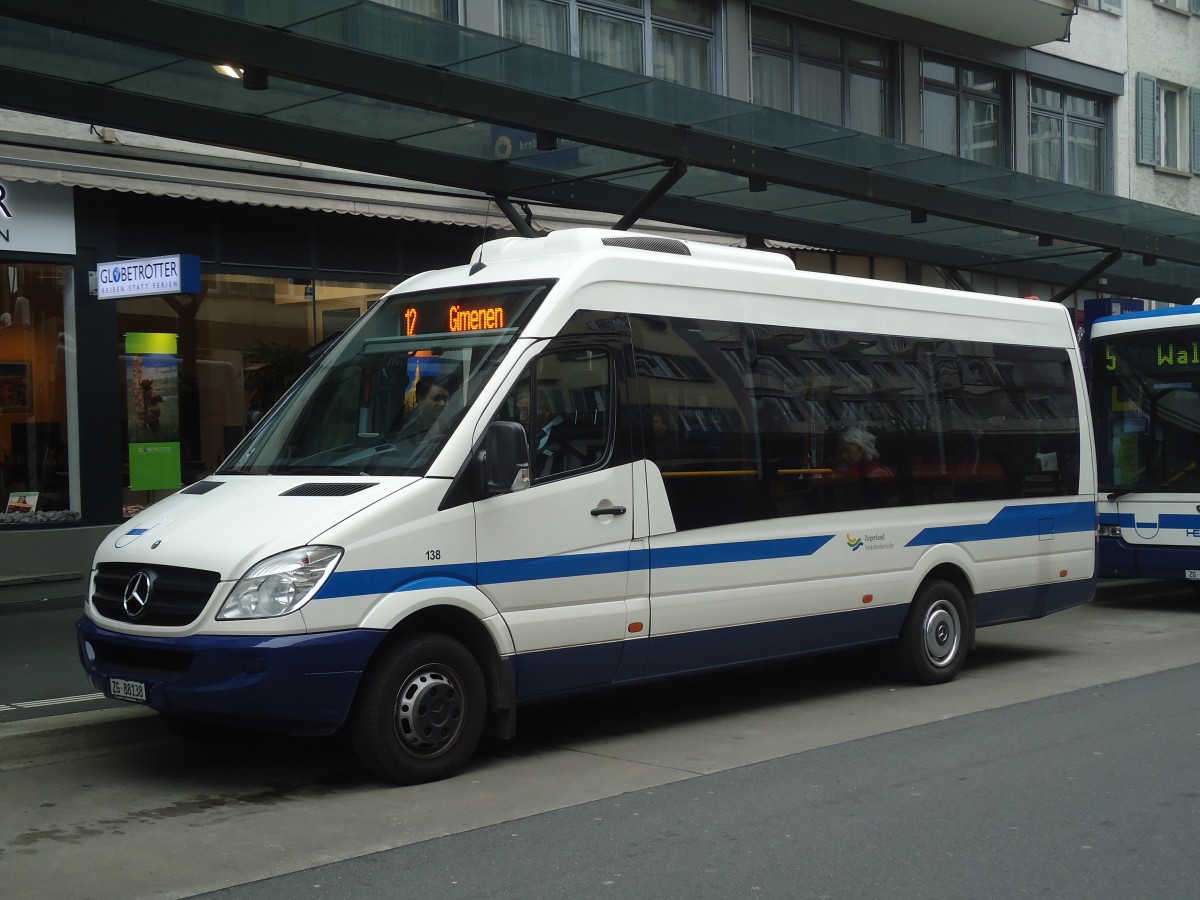 (137'960) - ZVB Zug - Nr. 138/ZG 88'138 - Mercedes am 6. M�rz 2012 beim Bahnhof Zug