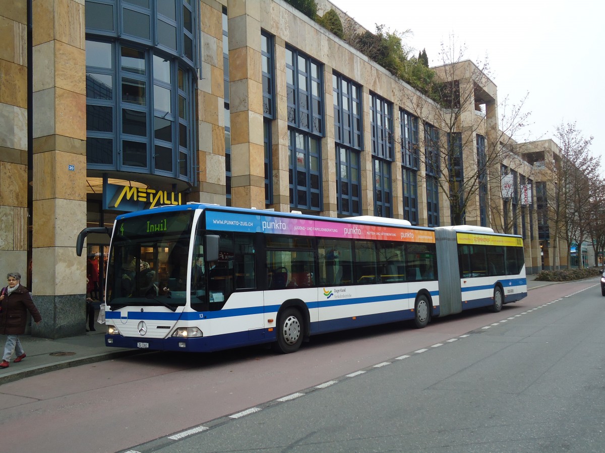 (137'976) - ZVB Zug - Nr. 13/ZG 3363 - Mercedes am 6. M�rz 2012 in Zug, Metalli