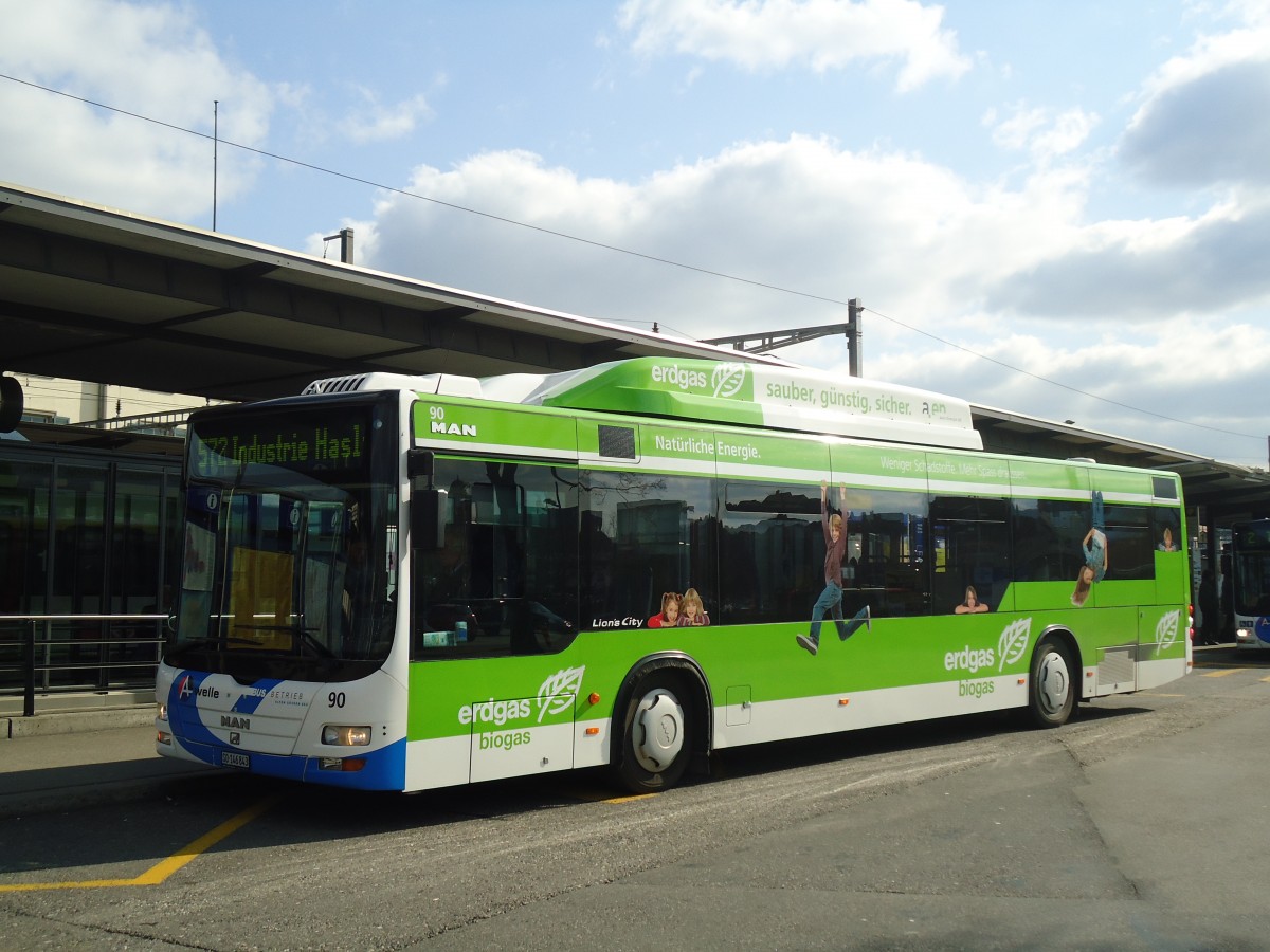 (138'103) - BOGG Wangen b.O. - Nr. 90/SO 146'843 - MAN am 6. M�rz 2012 beim Bahnhof Olten
