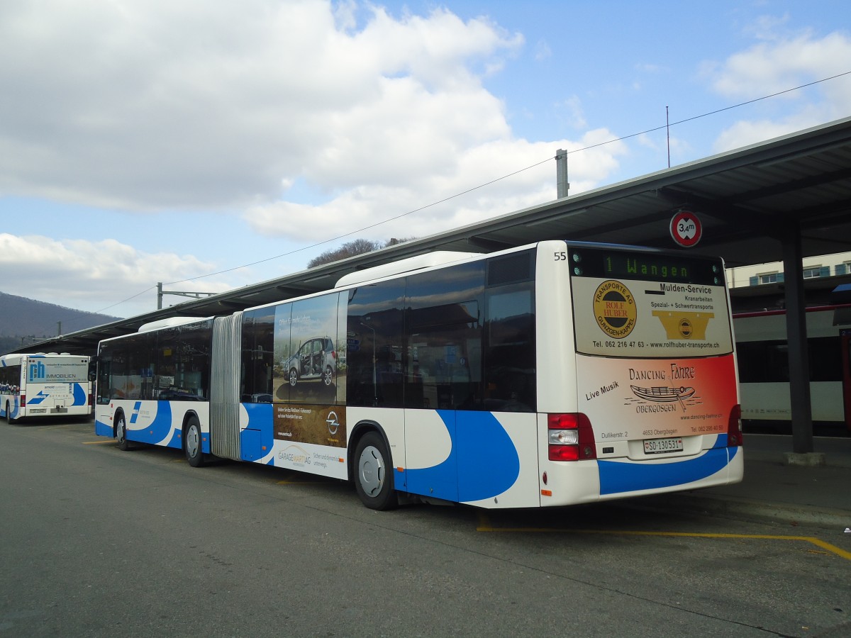 (138'133) - BOGG Wangen b.O. - Nr. 55/SO 130'531 - MAN am 6. M�rz 2012 beim Bahnhof Olten