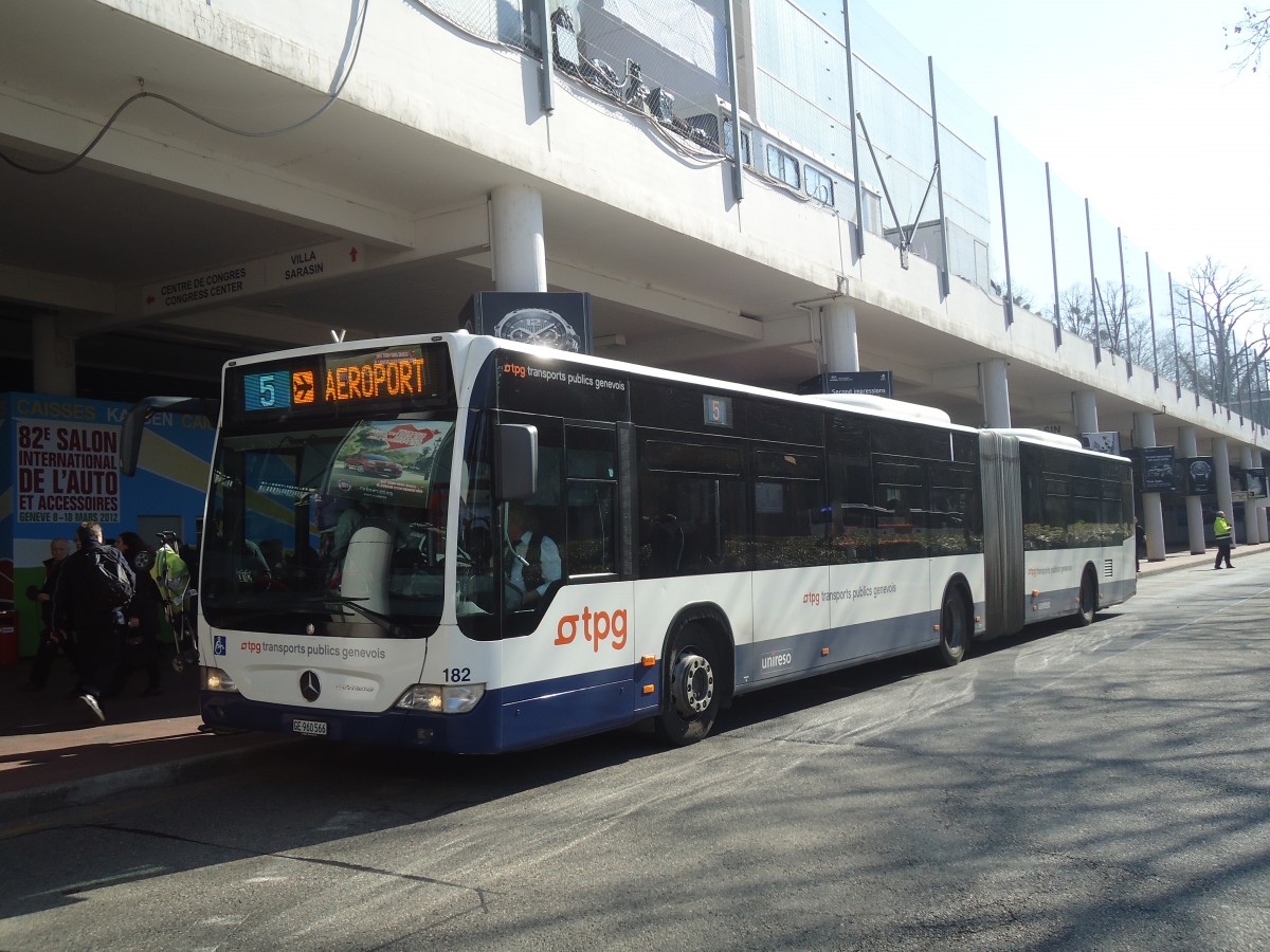 (138'187) - TPG Gen�ve - Nr. 182/GE 960'566 - Mercedes am 9. M�rz 2012 in Gen�ve, Palexpo