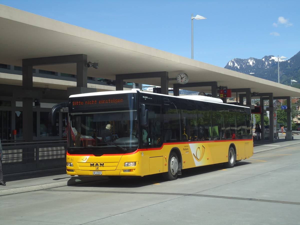 (138'917) - D�nser, Trimmis - GR 27'692 - MAN am 17. Mai 2012 beim Bahnhof Chur
