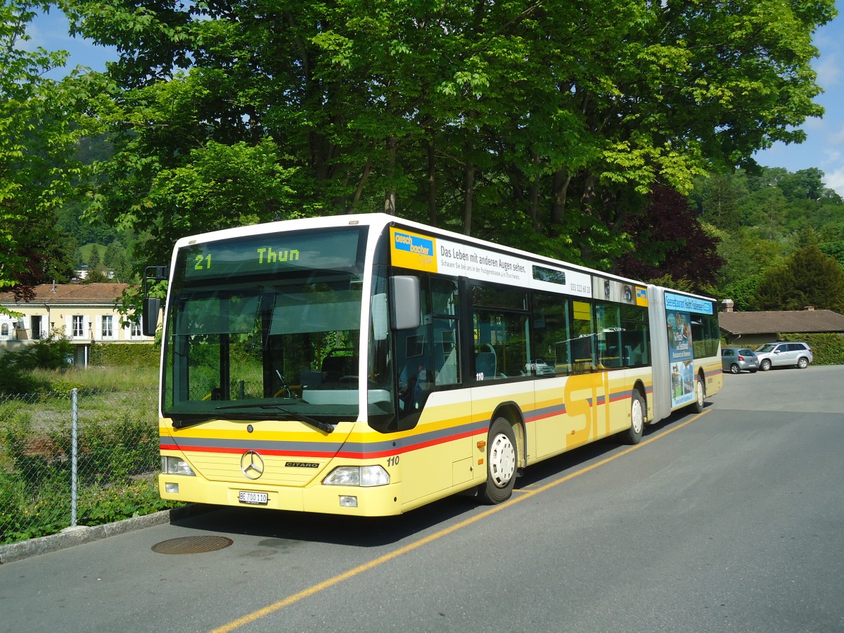 (138'978) - STI Thun - Nr. 110/BE 700'110 - Mercedes am 19. Mai 2012 bei der Schiffl�ndte Thun