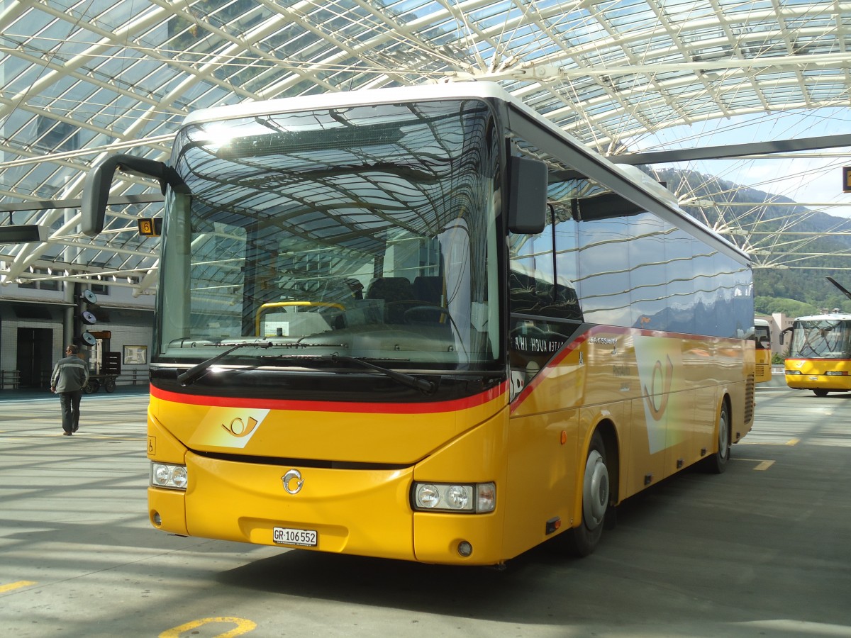 (139'000) - PostAuto Graub�nden - GR 106'552 - Irisbus am 20. Mai 2012 in Chur, Postautostation